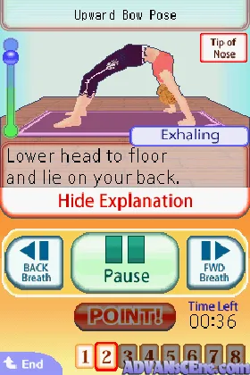 Quick Yoga Training - Learn in Minutes a Day (USA) (En,Fr,De,Es,It) screen shot game playing